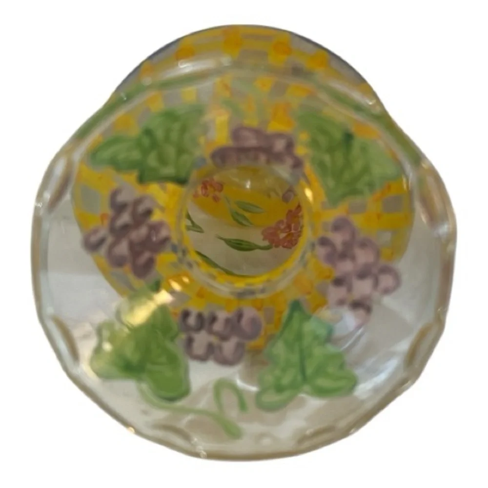 Tracy Porter Blue and Yellow Floral Vase EUC